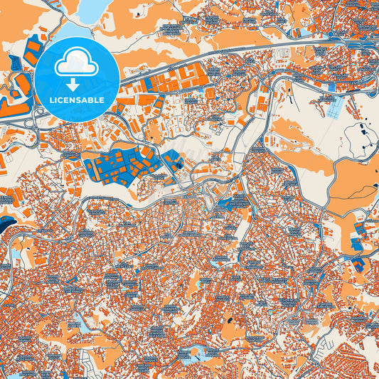 Colorful Jandira Street Map with Labels and Buildings
