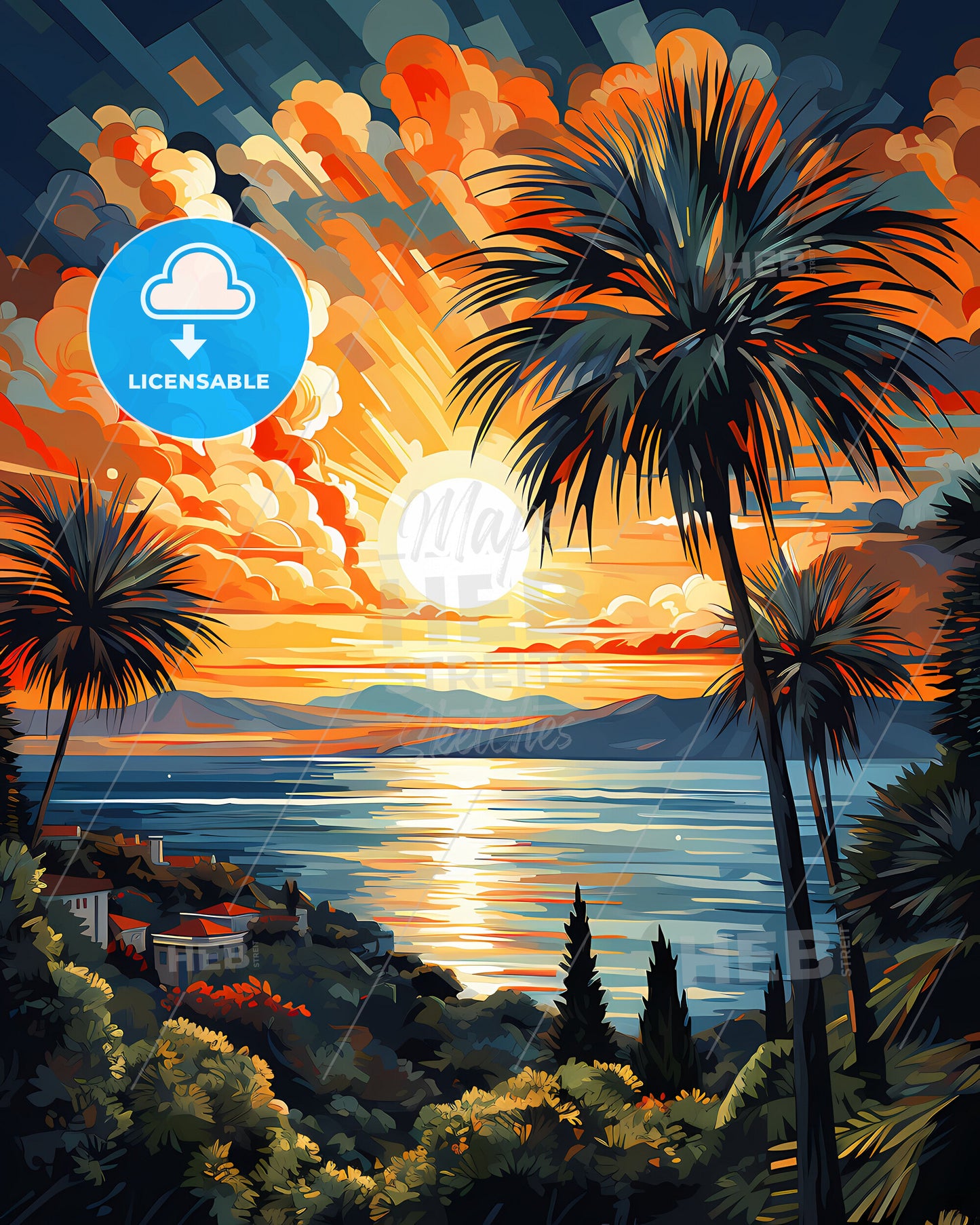 Juiz de Fora Brazil City Urban Art Painting Sunset Seascape