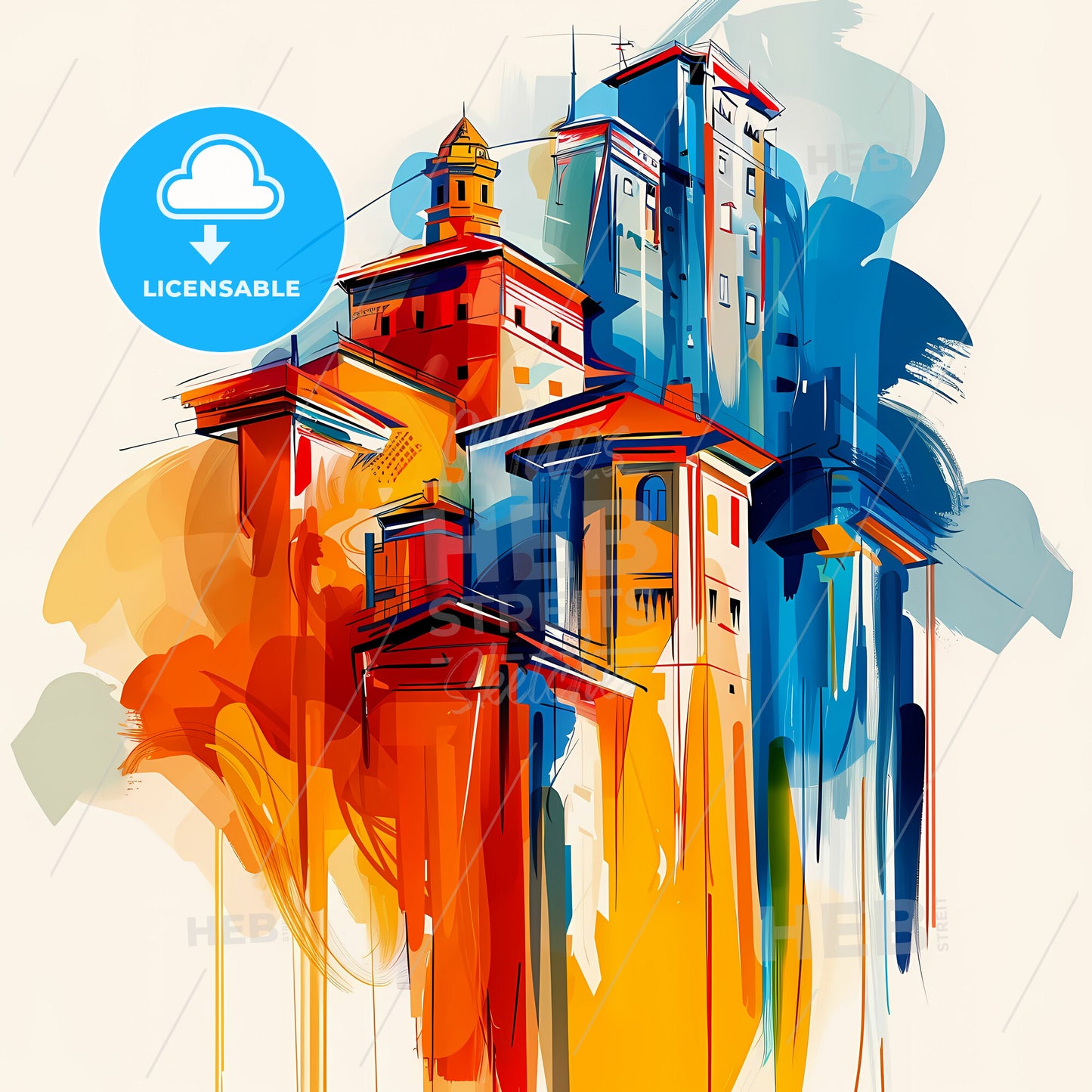 Vibrant Kampala, Uganda - A Colorful Painting Of Buildings