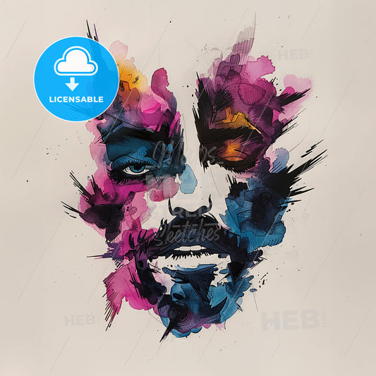 A Painting Of A Man's Face