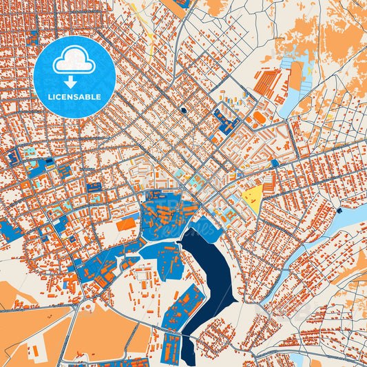 Colorful Klintsy Street Map with Labels and Buildings
