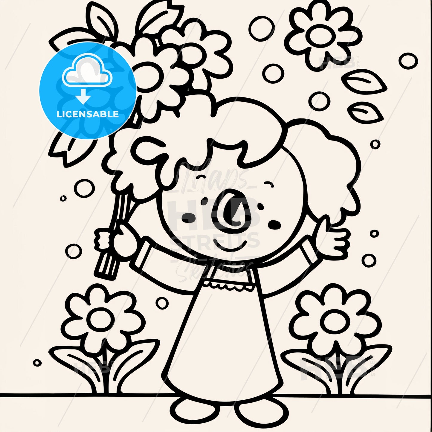 Koala Bear - A Cartoon Character Holding Flowers