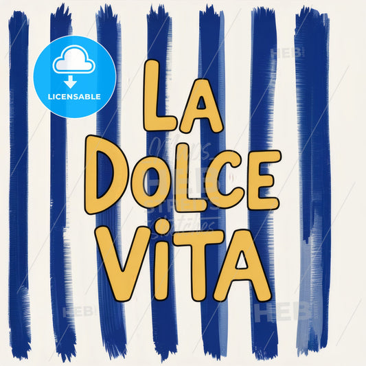 LA DOLCE VITA: Vibrant Nautical Elegance - Minimalist Art Print for Coastal Charm