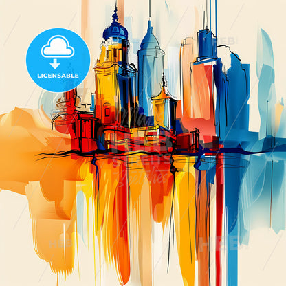 Vibrant La Plata, Argentina - A Painting Of A City