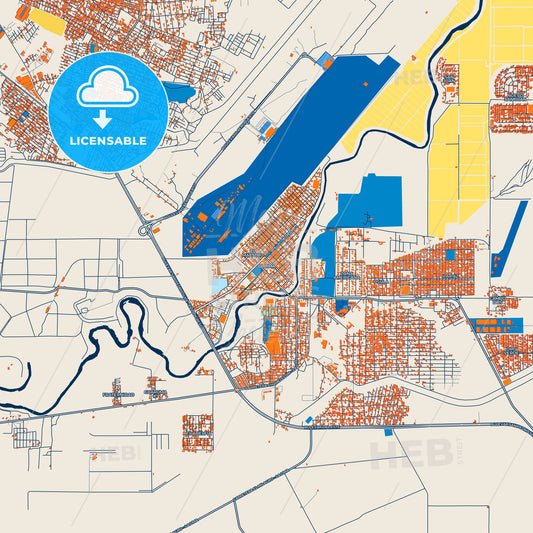 Colorful La Lima Street Map with Labels and Buildings