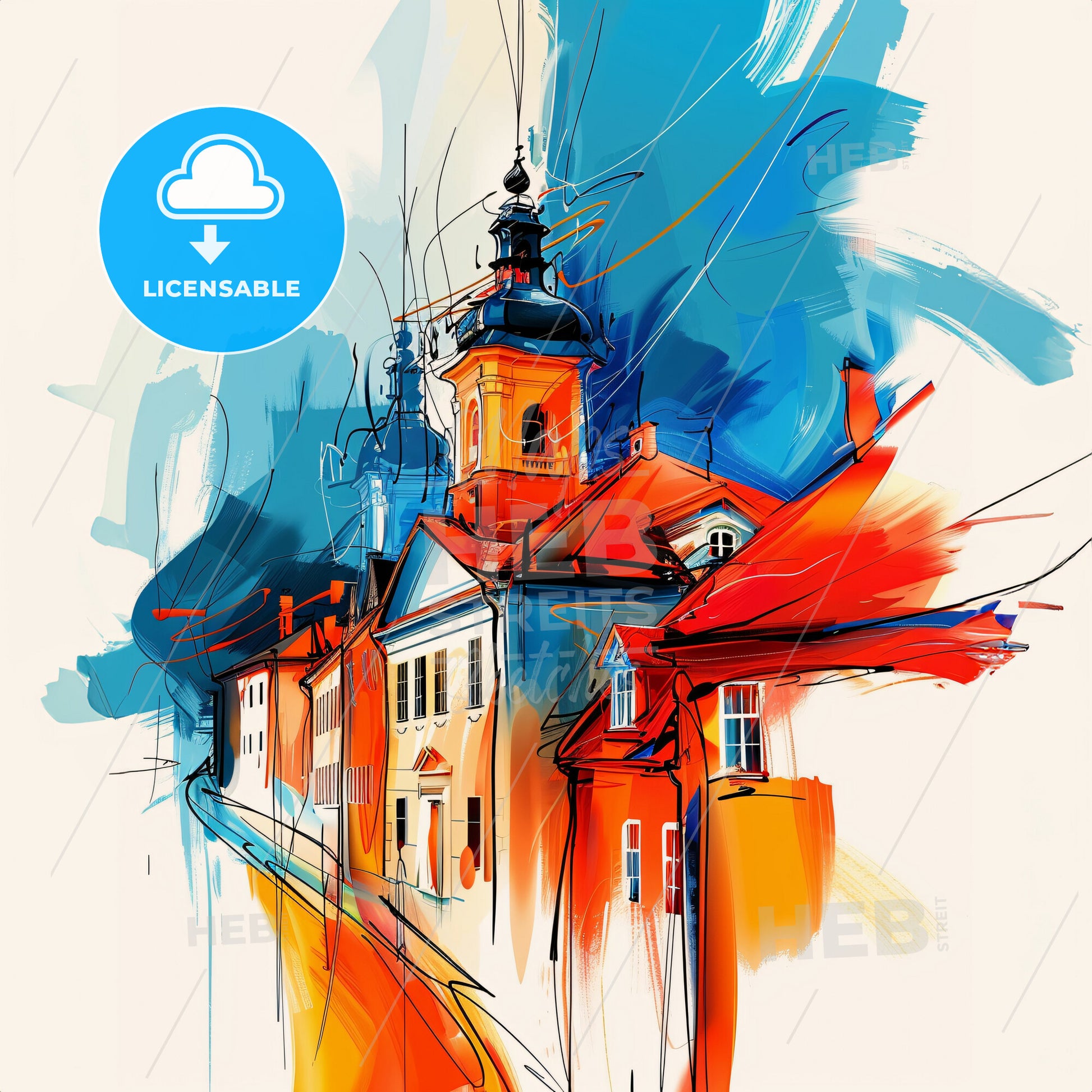 Vibrant Langley, Canada - A Painting Of A Building