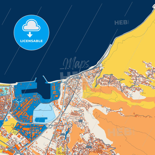Colorful La Possession Street Map with Labels and Buildings