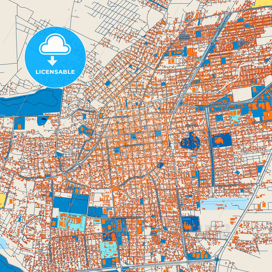 Colorful La Rioja Street Map with Labels and Buildings