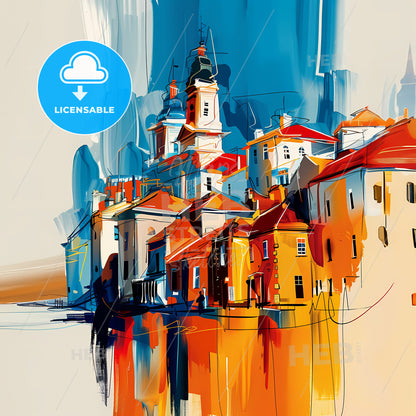 Vibrant Launceston, Australia - A Painting Of A City