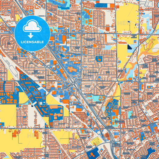 Colorful Layton Street Map with Labels and Buildings