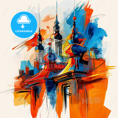 Vibrant Leeuwarden, Netherlands - A Colorful Building With Spires