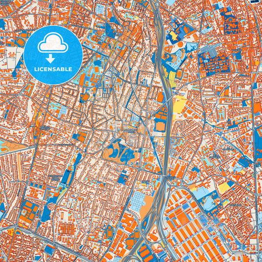 Colorful L Haÿ-les-Roses Street Map with Labels and Buildings
