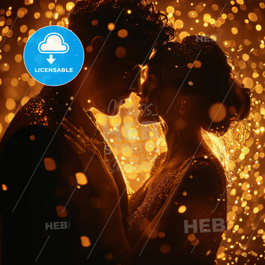 Light and Night: Twilightâ€™s Tango - A man and woman kissing in the rain