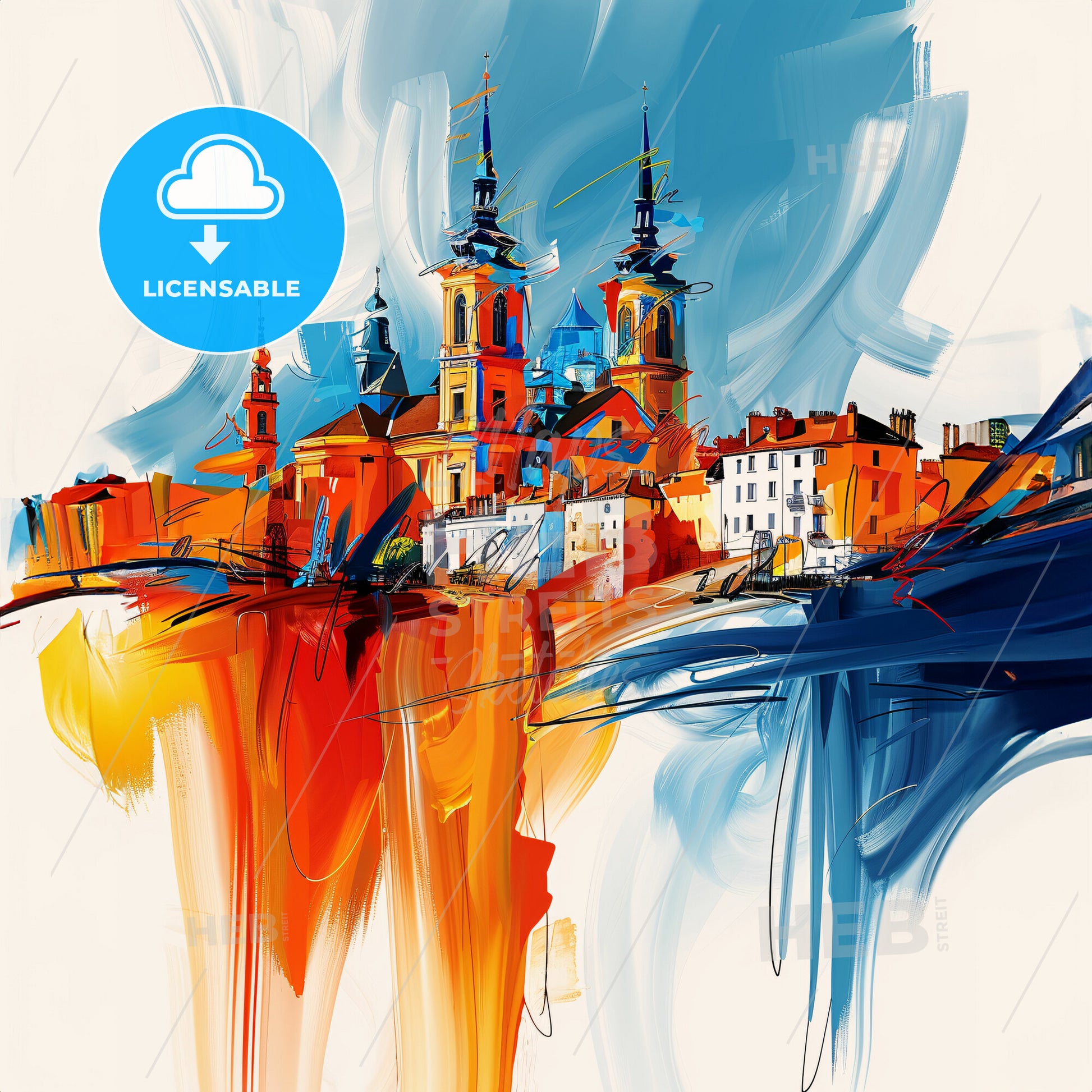 Vibrant Limoges, France - A Painting Of A City