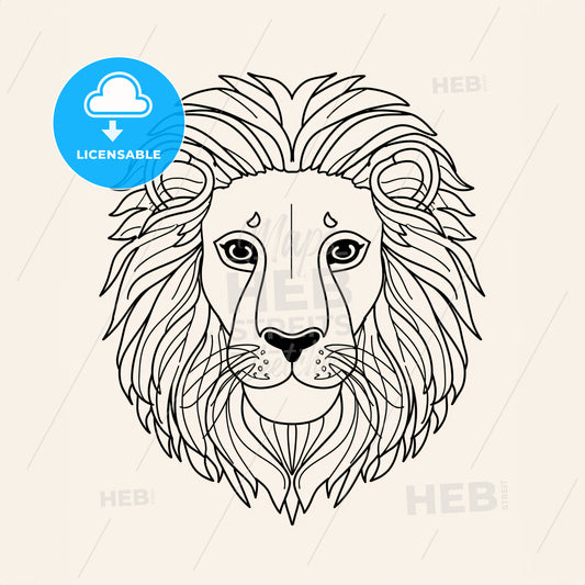 Lion - A Lion Head With Mane