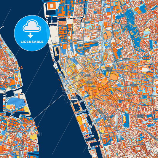 Colorful Liverpool Street Map with Labels and Buildings