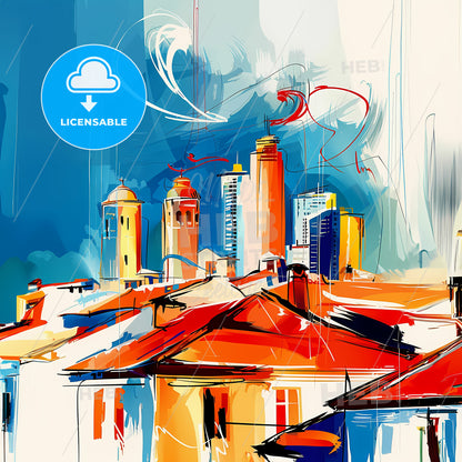 Vibrant Lome, Togo - A Painting Of A City