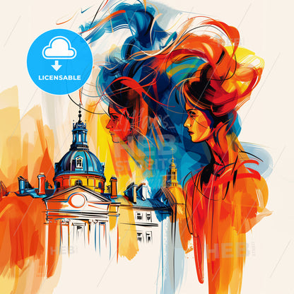 Vibrant London, Canada - A Woman With Colorful Hair