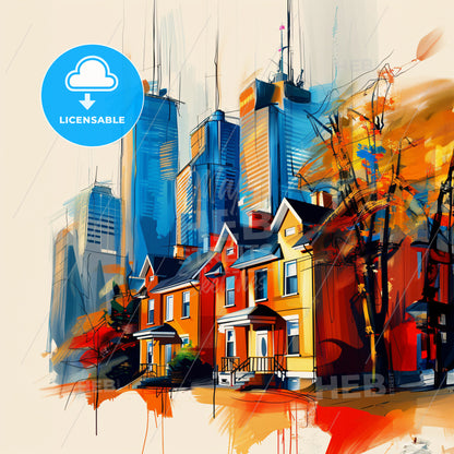 Vibrant Longueuil, Canada - A Painting Of A City