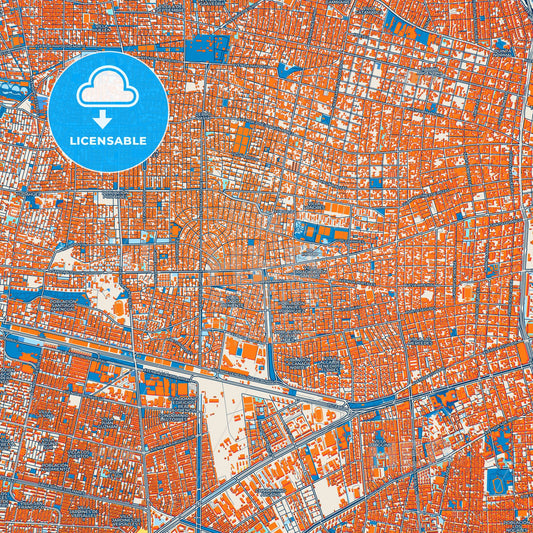 Colorful Lo Prado Street Map with Labels and Buildings