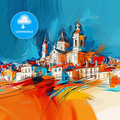 Vibrant Lorient, France - A Painting Of A City