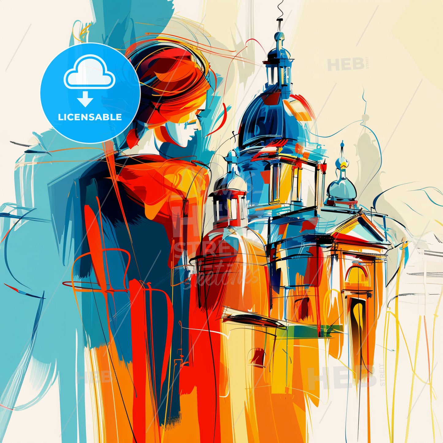 Vibrant Louisville, Kentucky - A Woman Standing In Front Of A Building