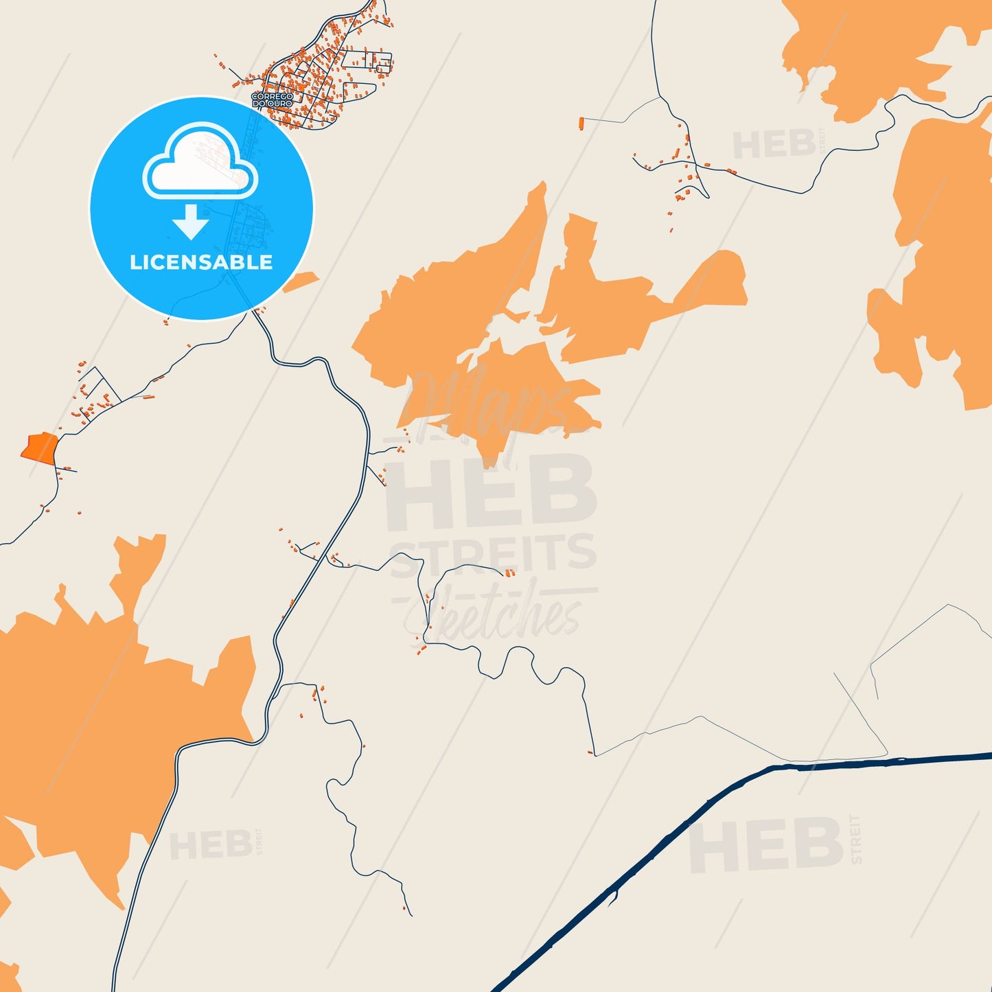 Colorful Macae Street Map with Labels and Buildings