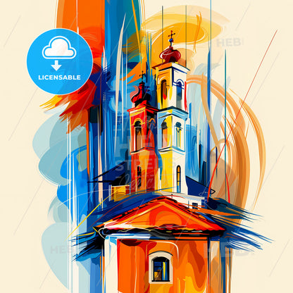 Vibrant Maceio, Brazil - A Painting Of A Building