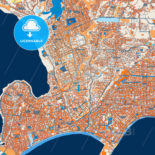 Colorful Maceio Street Map with Labels and Buildings