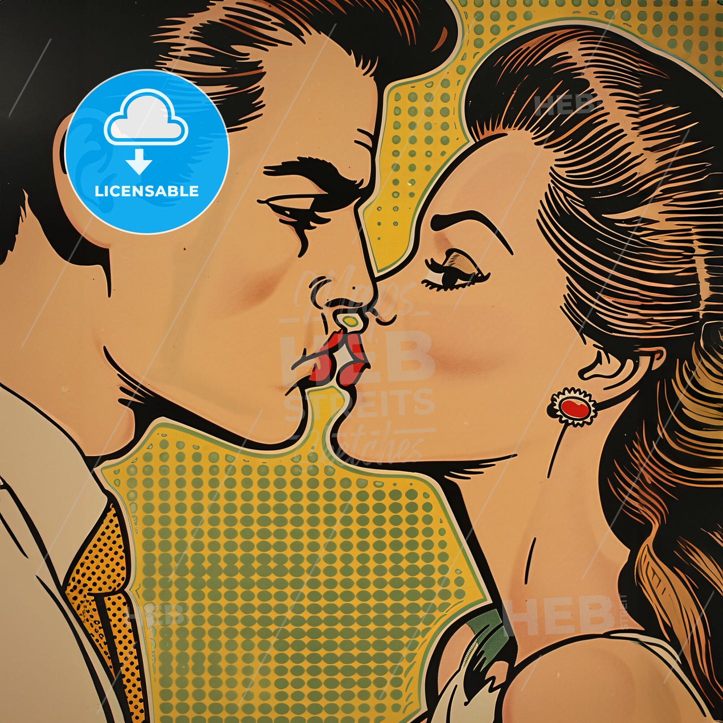 A Man And Woman Kissing