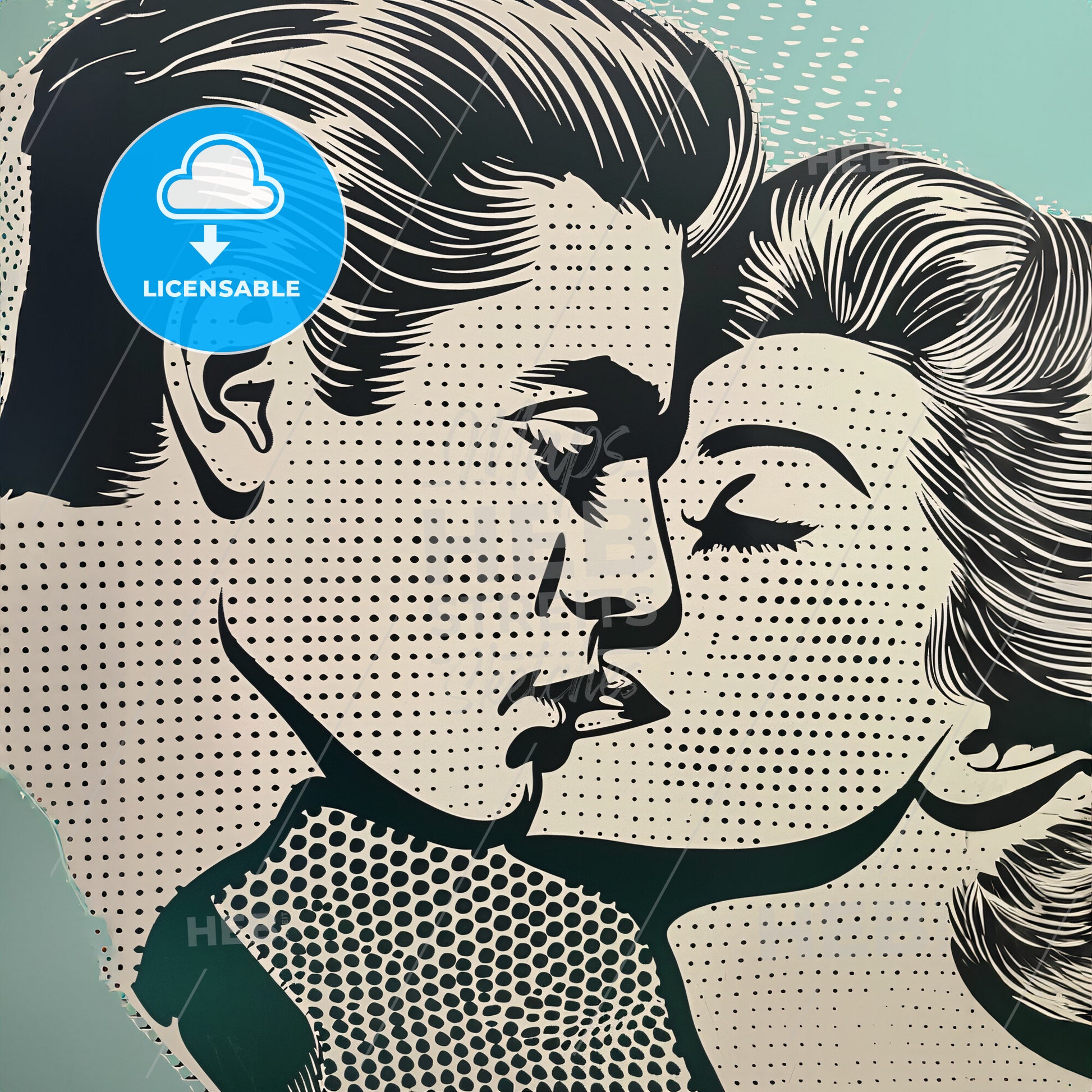 A Man And Woman Kissing