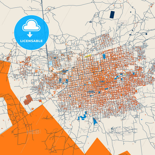 Colorful Maicao Street Map with Labels and Buildings