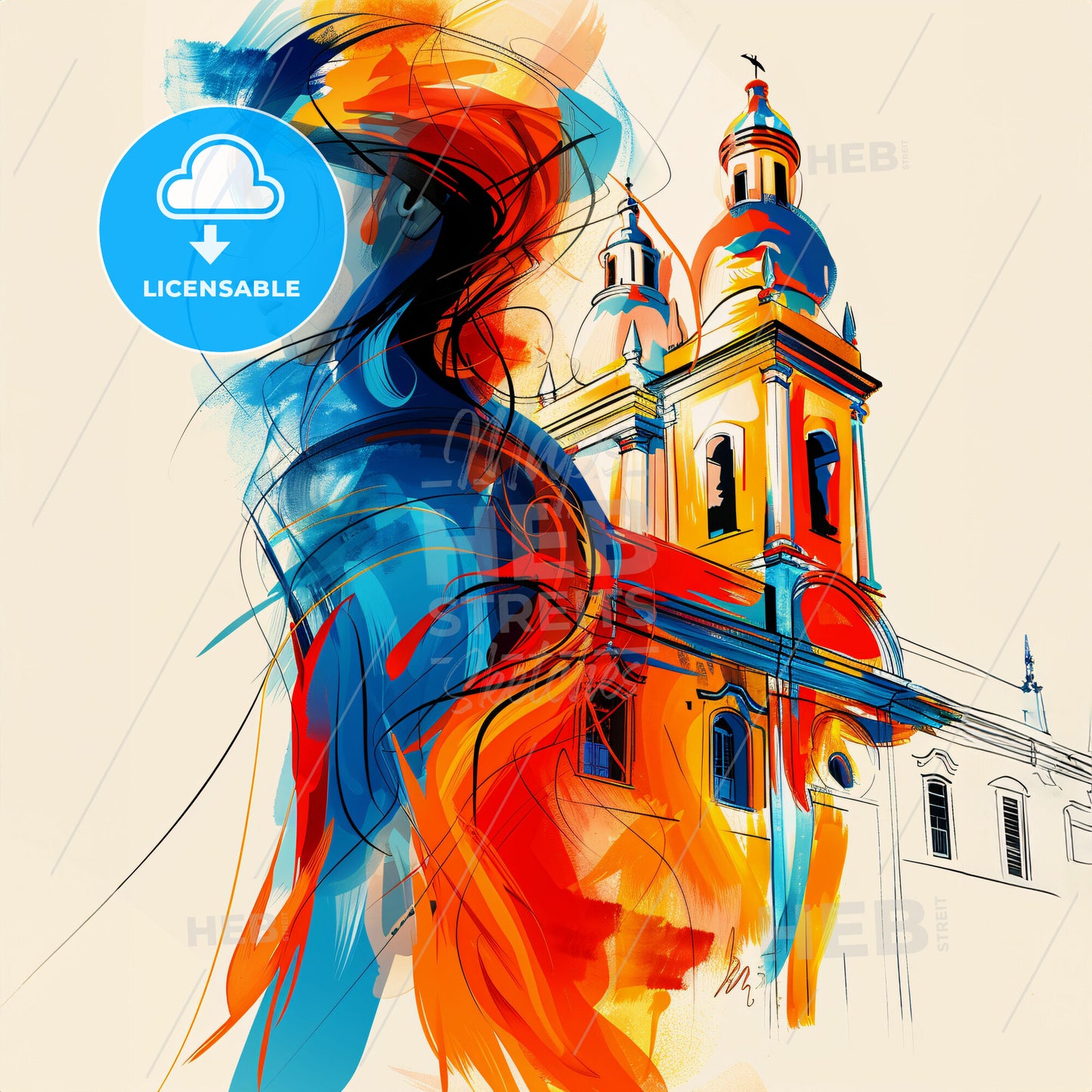 Vibrant Managua, Nicaragua - A Woman In Front Of A Building