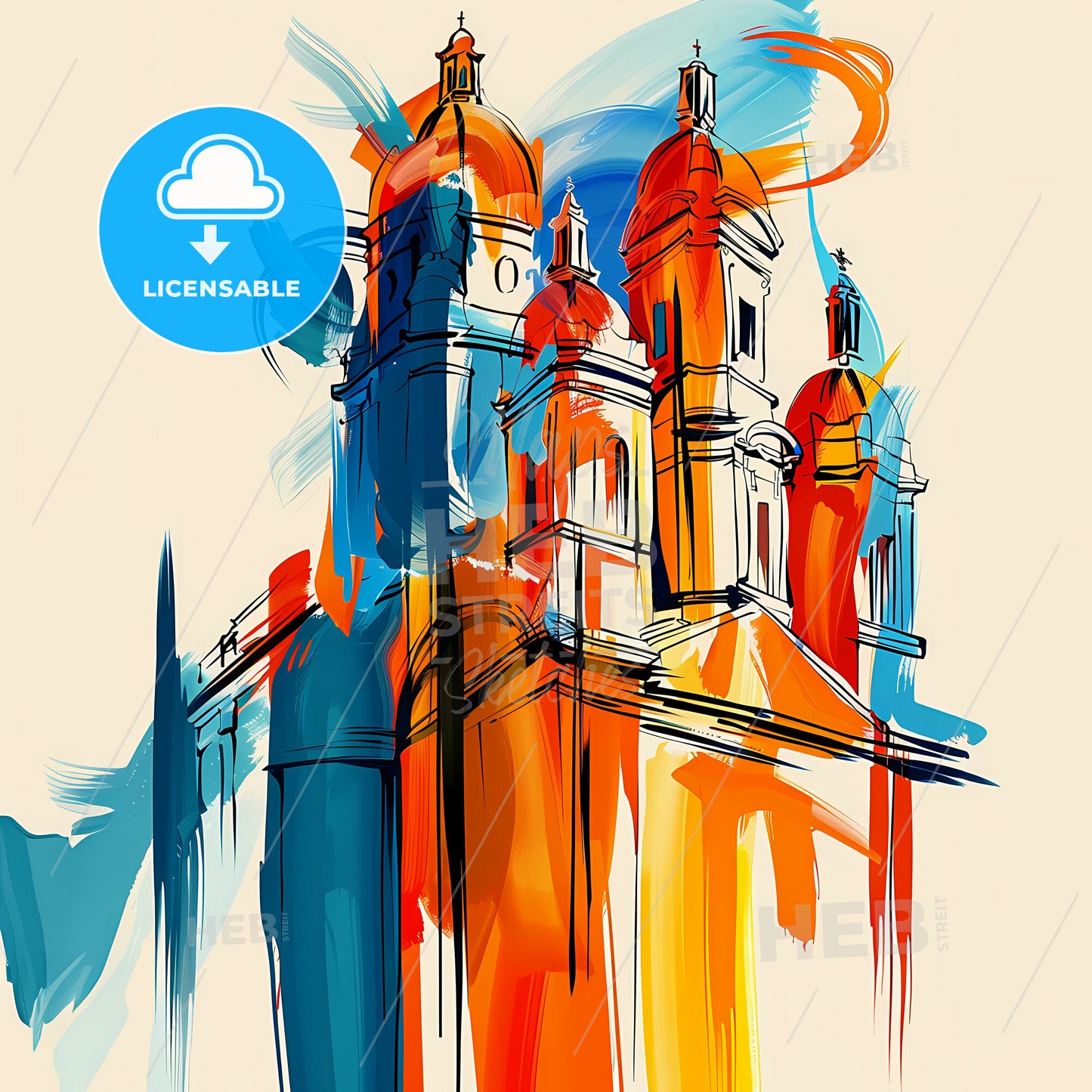 Vibrant Manila, Philippines - A Colorful Painting Of A Building