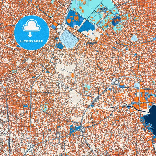 Colorful Maracaibo Street Map with Labels and Buildings