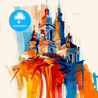 Vibrant Maracaibo, Venezuela - A Painting Of A Building