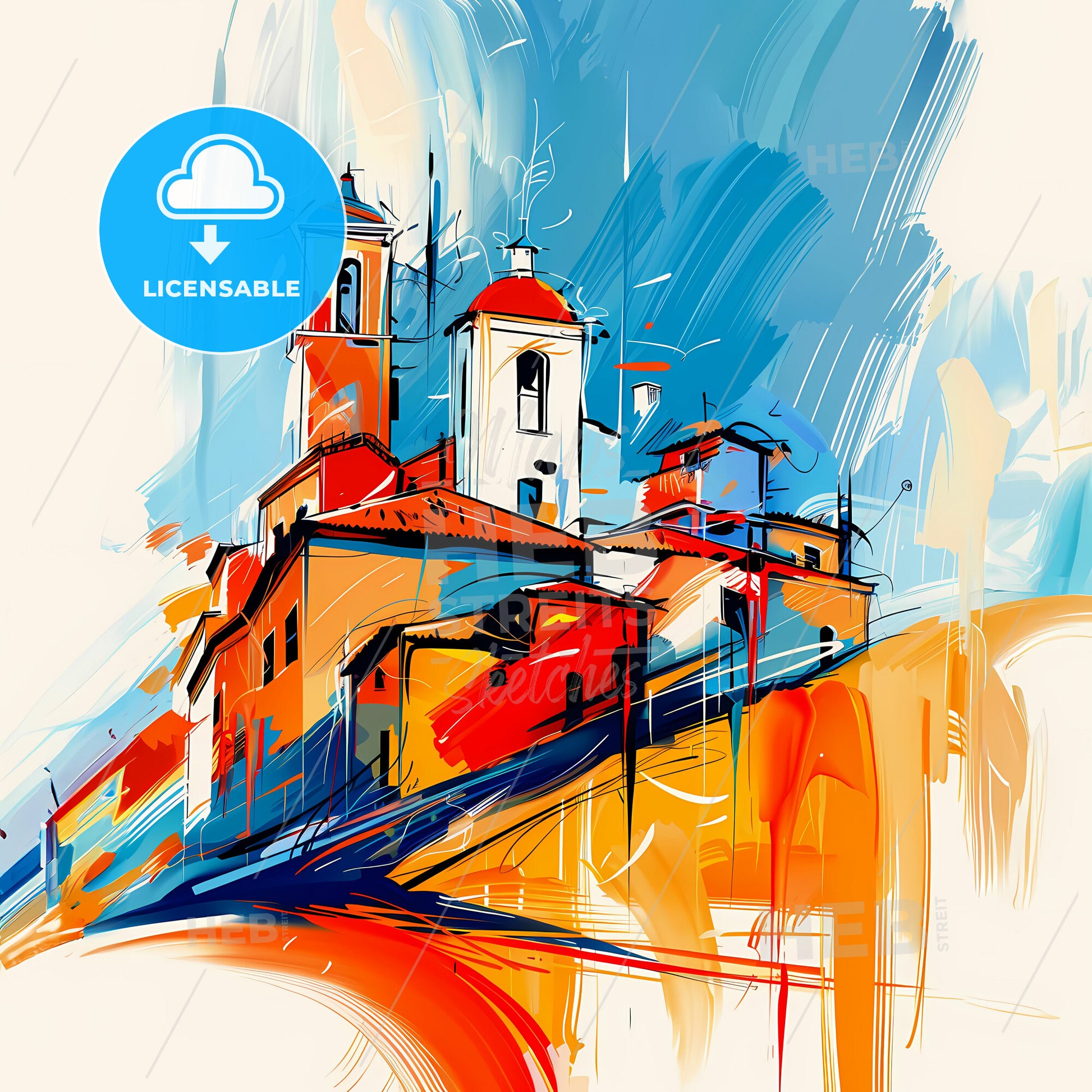 Vibrant Maringa, Brazil - A Painting Of A Building