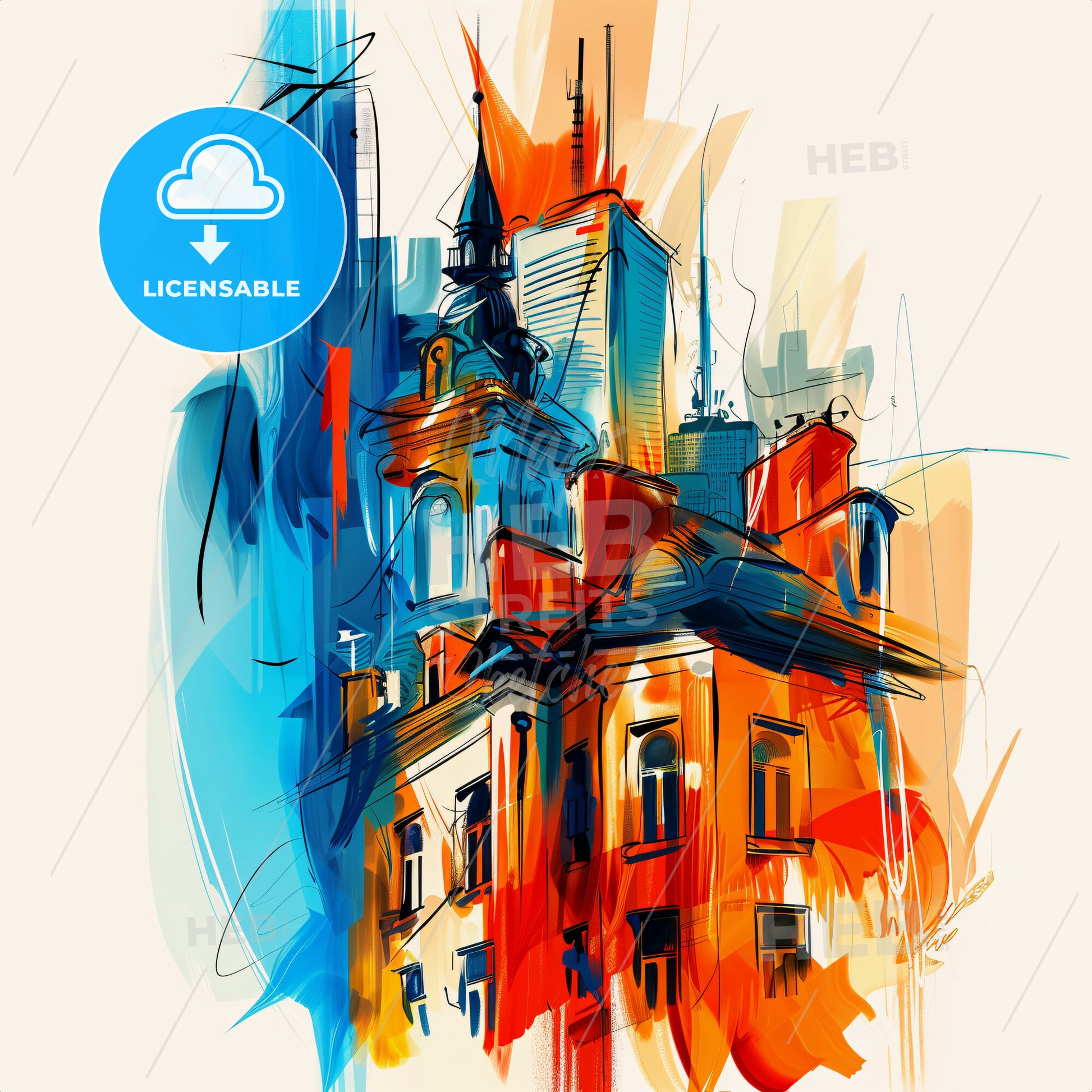 Vibrant Markham, Canada - A Painting Of A Building