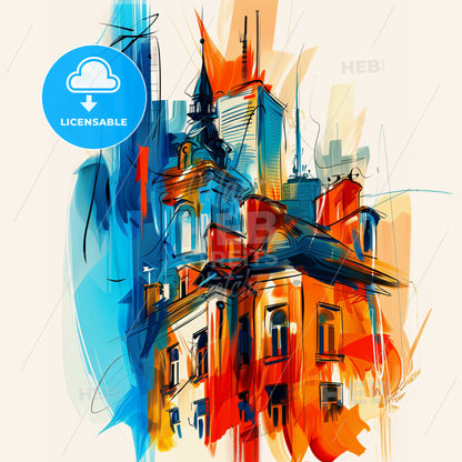 Vibrant Markham, Canada - A Painting Of A Building