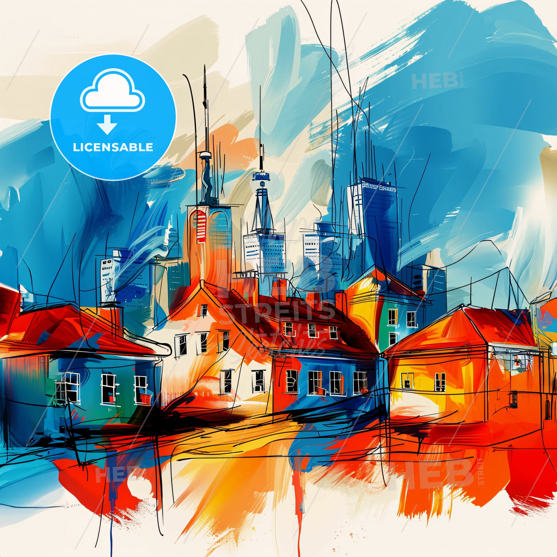 Vibrant Markham, Canada - A Painting Of A City