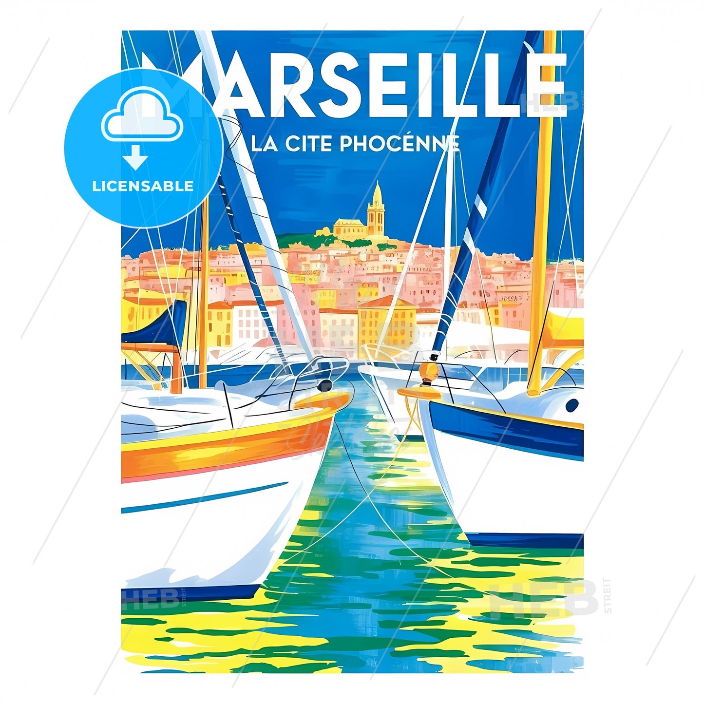 Marseille Harbor: A Vintage Escape to the Sun-Soaked Mediterranean