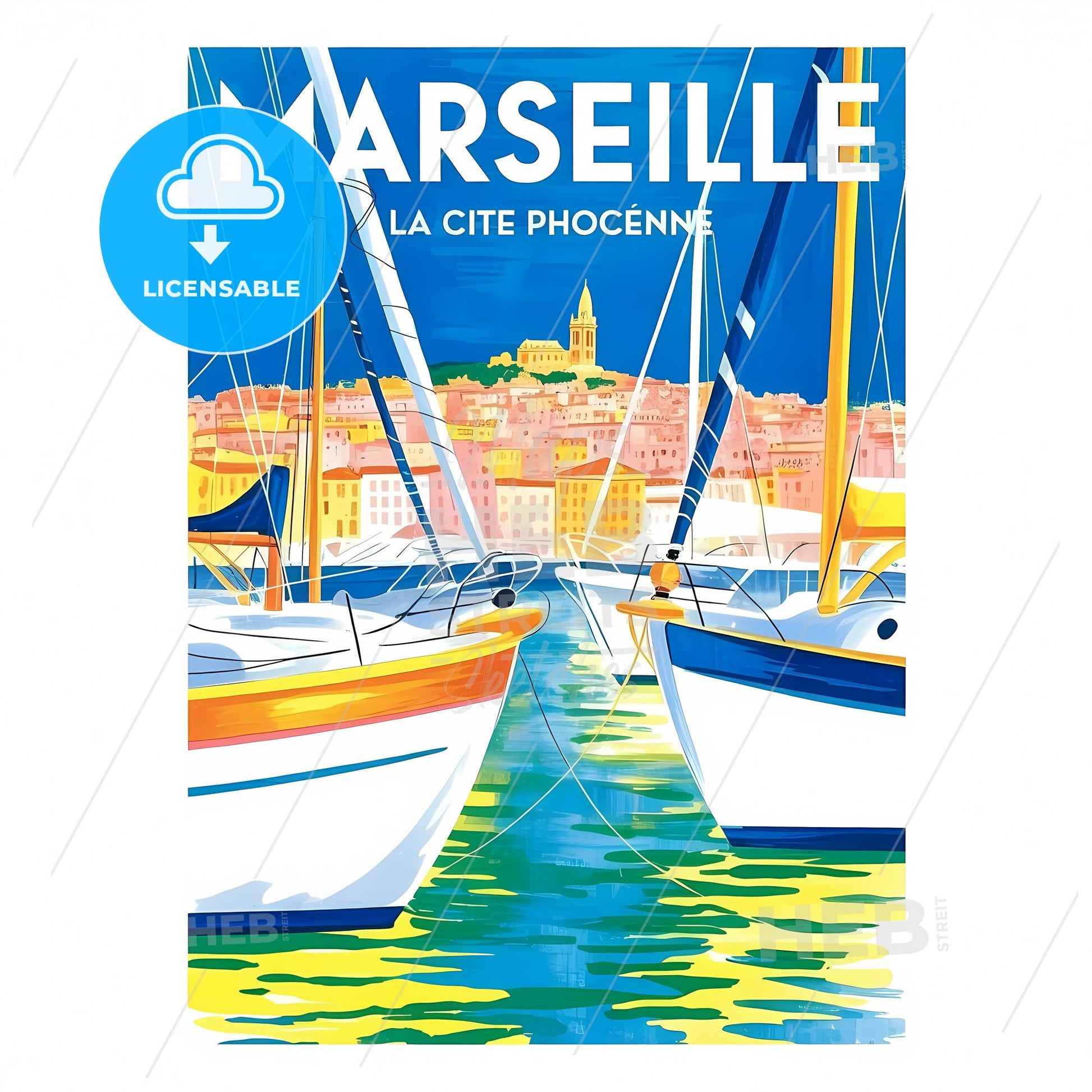 Marseille Harbor: A Vintage Escape to the Sun-Soaked Mediterranean