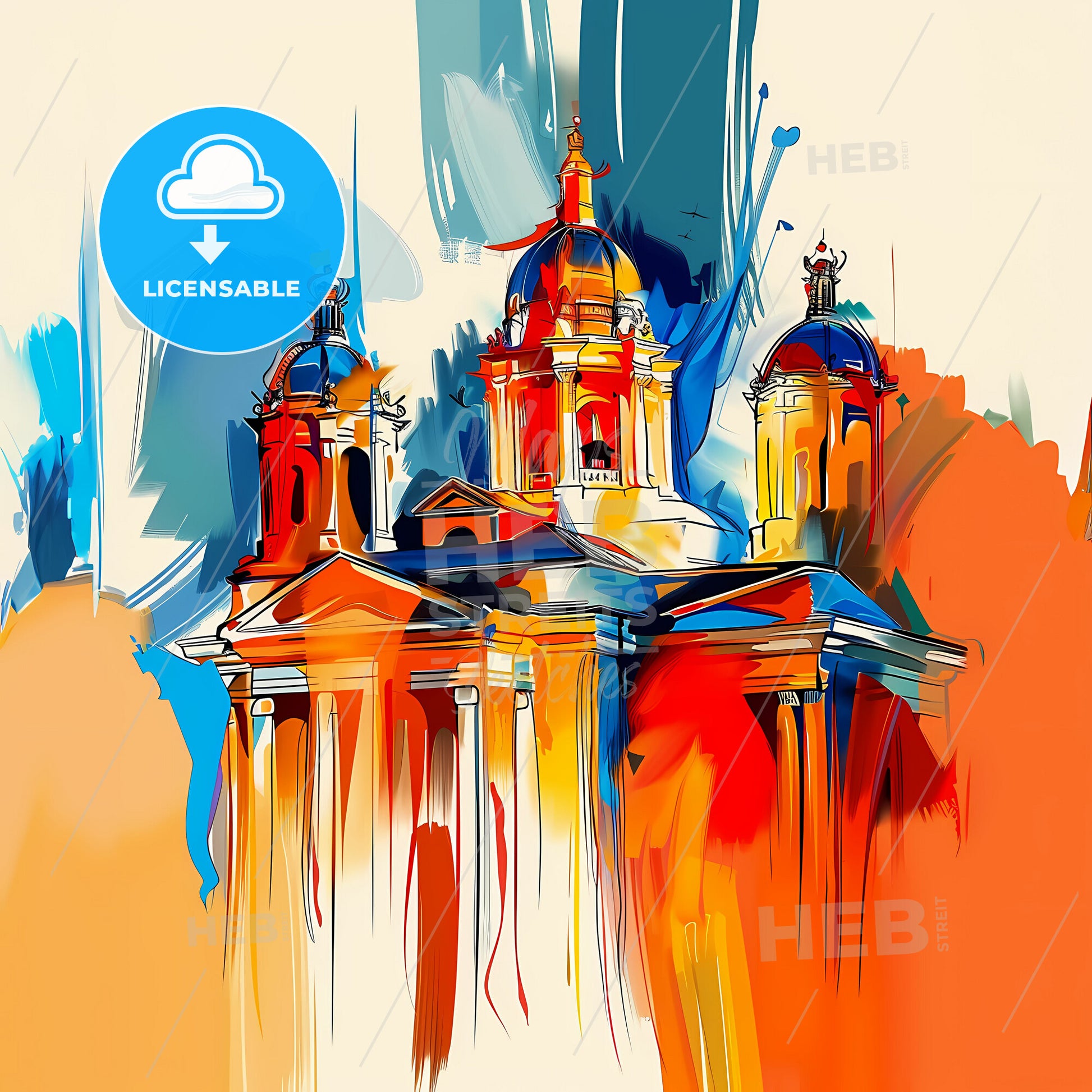 Vibrant Mckinney, Texas - A Painting Of A Building