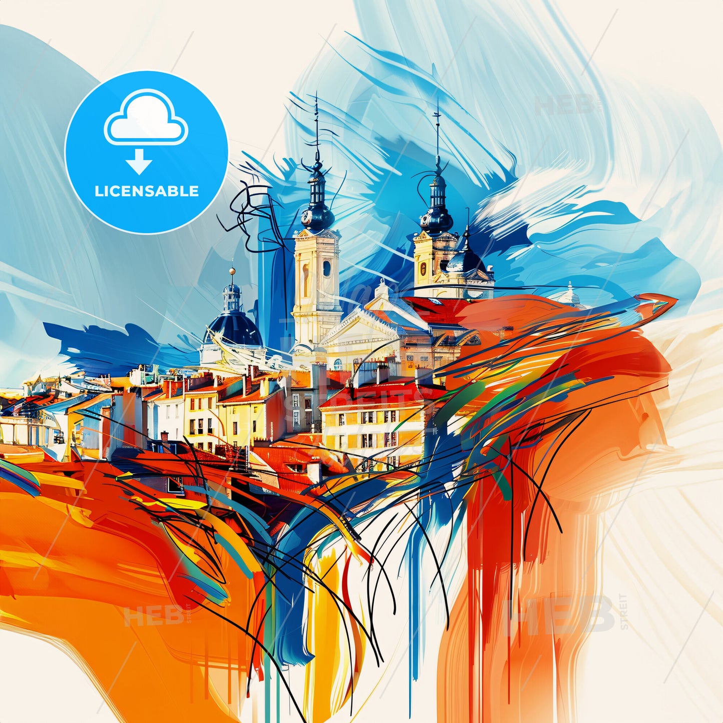 Vibrant Meaux, France - A Painting Of A City