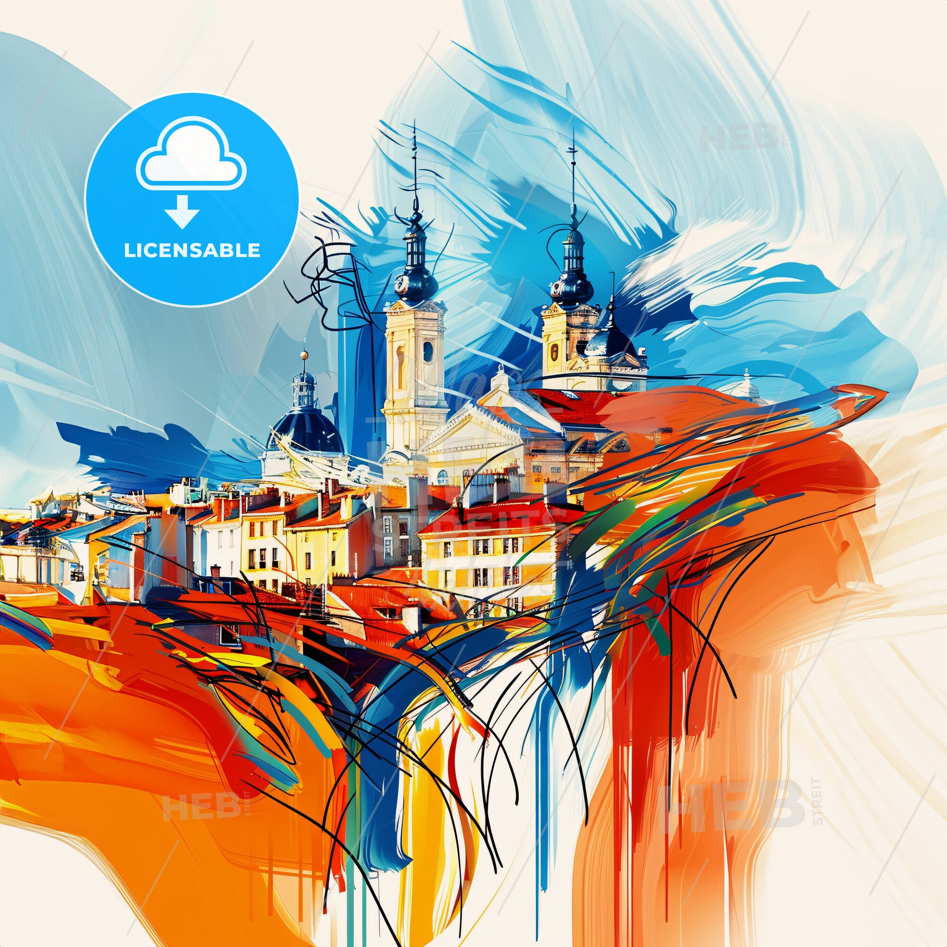 Vibrant Meaux, France - A Painting Of A City