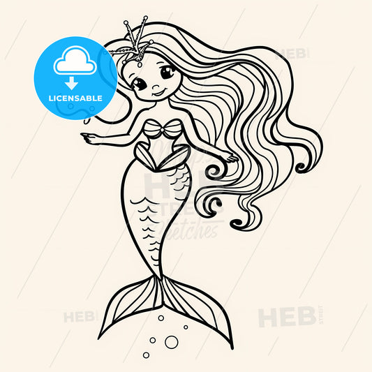 Mermaid - A Drawing Of A Mermaid