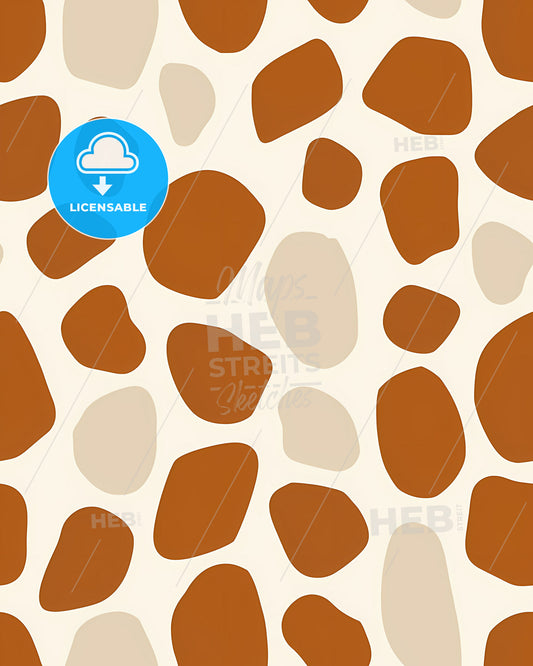 Minimalist, Boho Japandi style terracotta color shapes on white background - a vibrant art pattern