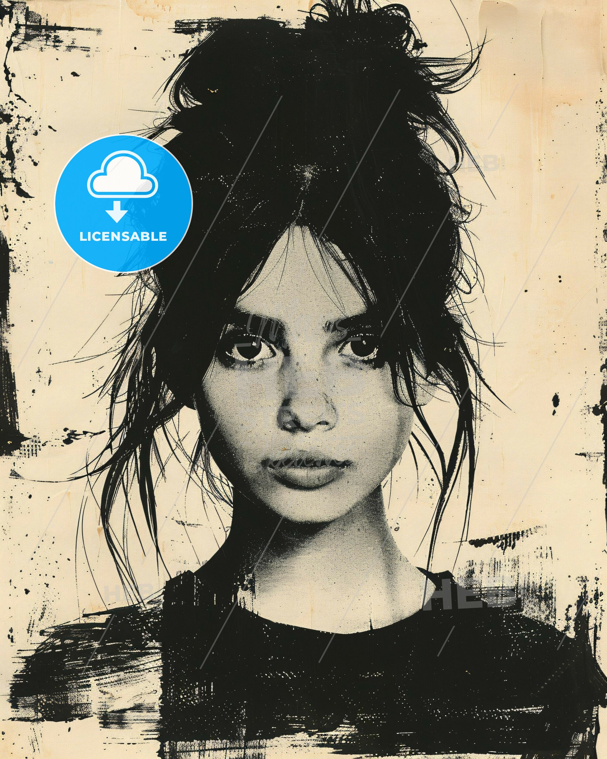 Vienna Engraved Smiling Girl Coloring Page - A woman with nice hair