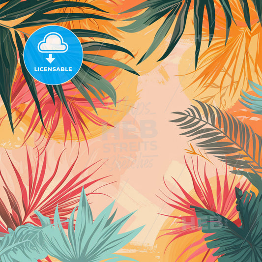 A Colorful Leaves On A Background