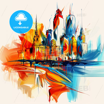 Vibrant Minneapolis, Minnesota - A Colorful Cityscape With Many Tall Buildings